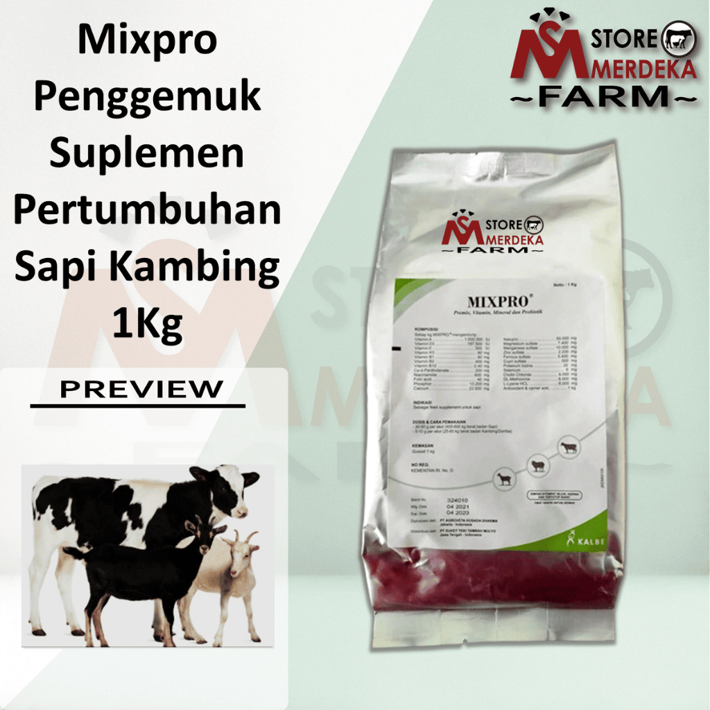 Mixpro Penggemuk Suplemen Pertumbuhan Sapi Kambing 1Kg