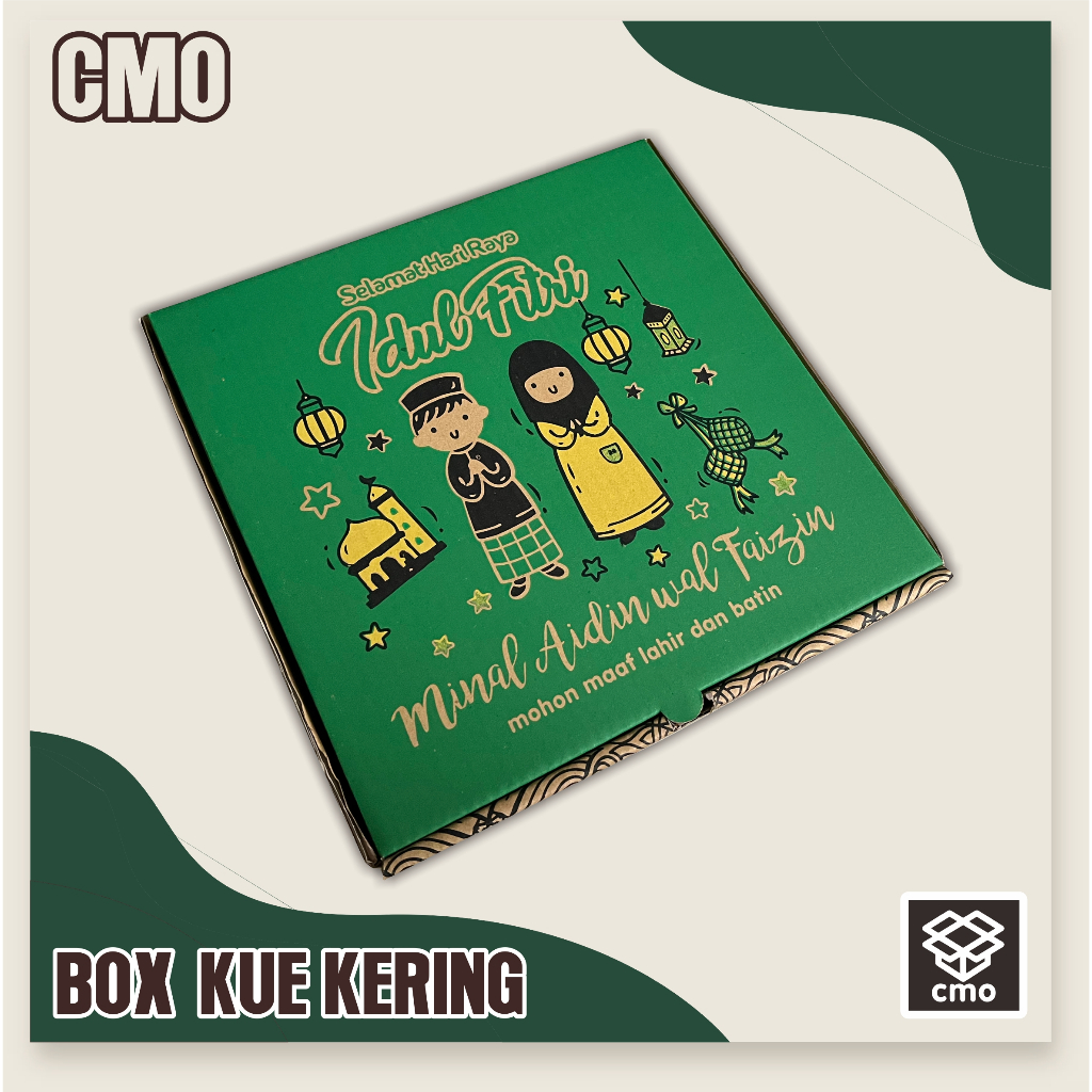

Kardus Parcel MINI Hijau 29x29x12 cm box kue kering 500 gram 8 toples | Kardus | Parcel | Lebaran | idul Fitri | sembako | hampers | eid mubarak | packaging lebaran