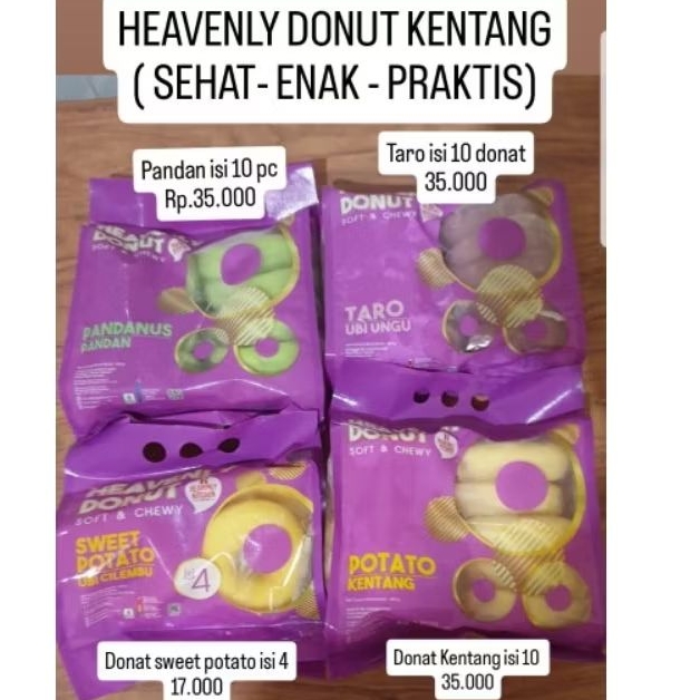 

DONAT KENTANG HEAVENLY -enak -sehat-praktis