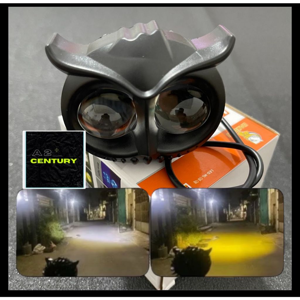Lampu Tembak Motor Mobil /lampu Sorot Led/lampu Sorot Owl 2 Led Dc 12-24v 20w Cahaya Kuning-putih/la