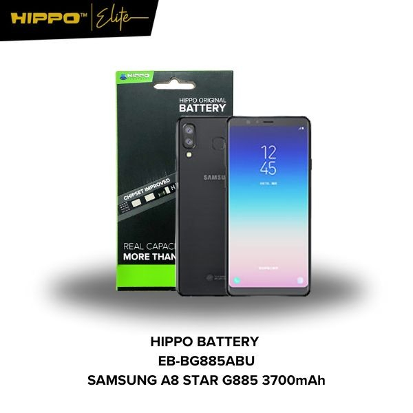 Hippo Baterai SAMSUNG EB-BG885ABU A8 STAR G885 3700mAh Battery Batere Batrai Batre Original Cell Gar