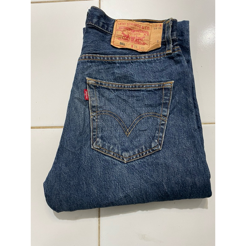 Celana Jeans Denim Second Bekas Branded Pl Levis 501 Size 31