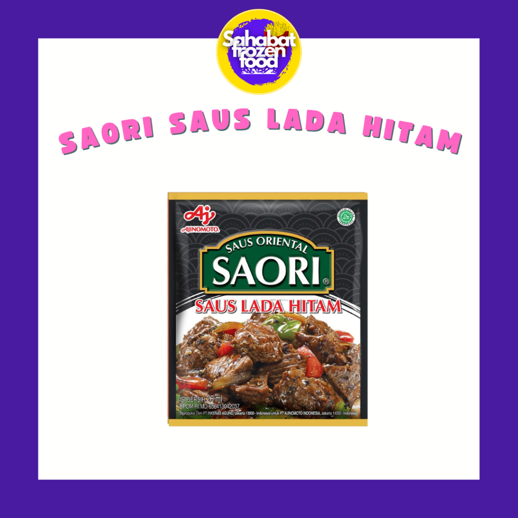

Saori Saus Lada HItam Sachet 26ml / Saus Oriental