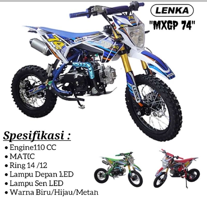 MINI TRAIL LENKA MXGP 74L 110CC METIK