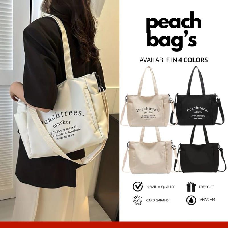 Tote bag / Tas selempang resleting aesthetic korean style pria & wanita