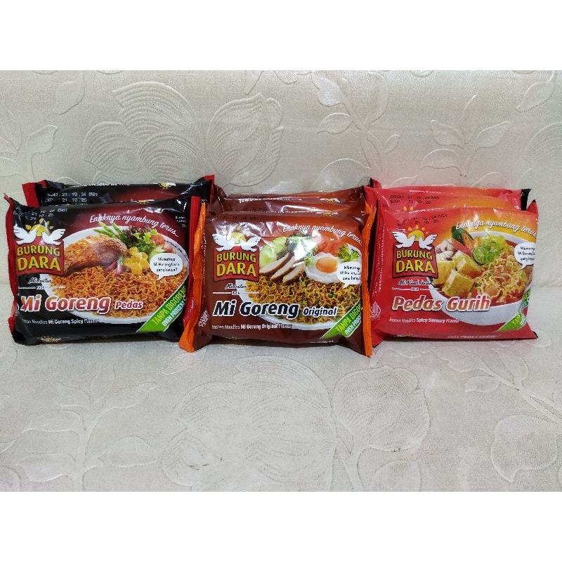 

MI BURUNG DARA MIE GORENG ORIGINAL / BURUNG DARA MI GORENG PEDAS / BURUNG DARA MI KUAH PEDAS GURIH / MI BURUNG DARA / MIE GORENG / MIE INSTANT