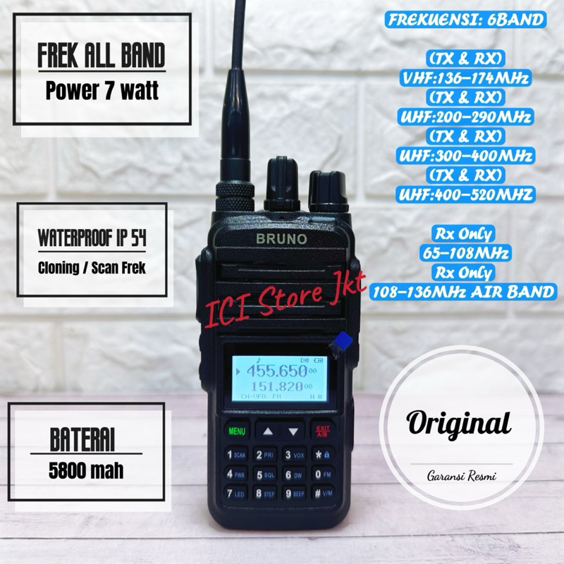 HT Bruno CX 5 original garansi resmi / Ht All band 7 watt