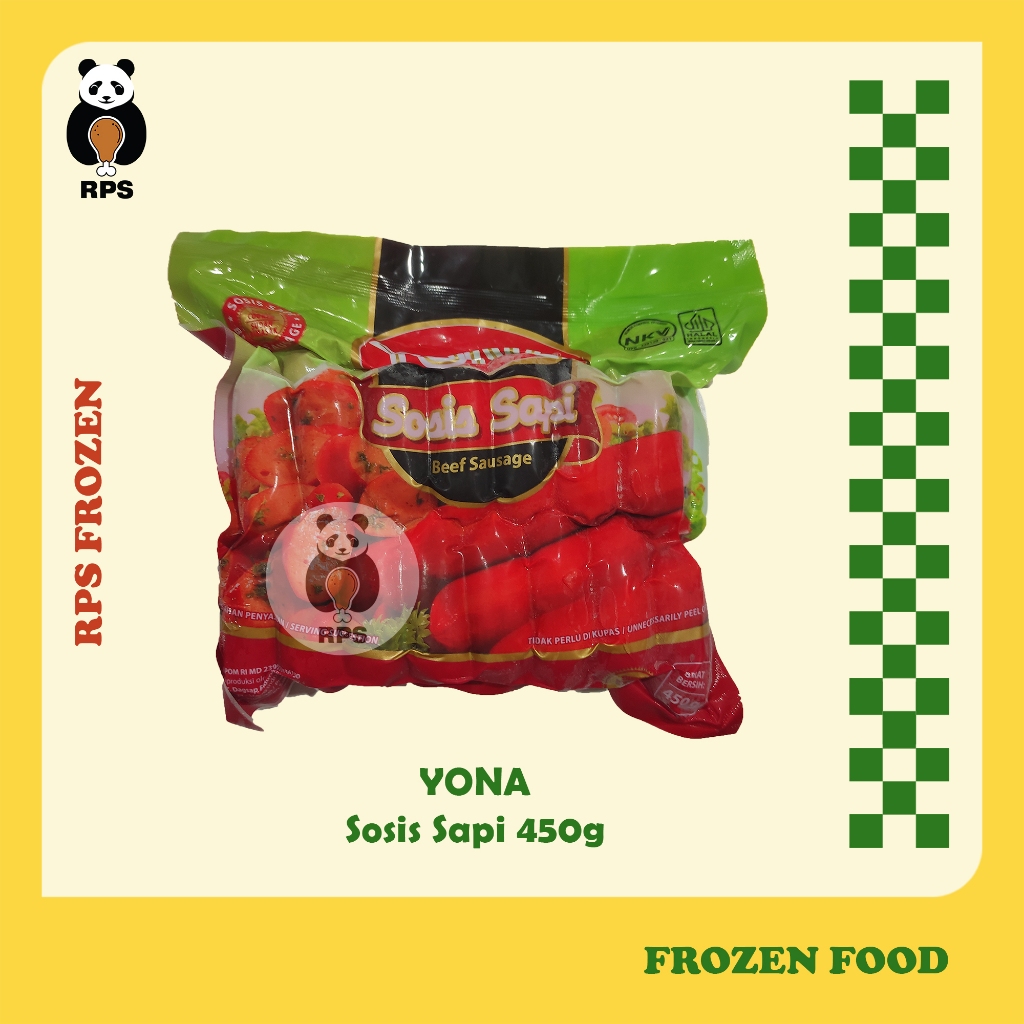 

Yona Beef Sausage 450gr, Sosis Sapi Yona, Sosis Viral, Yona Beef Cocktail.