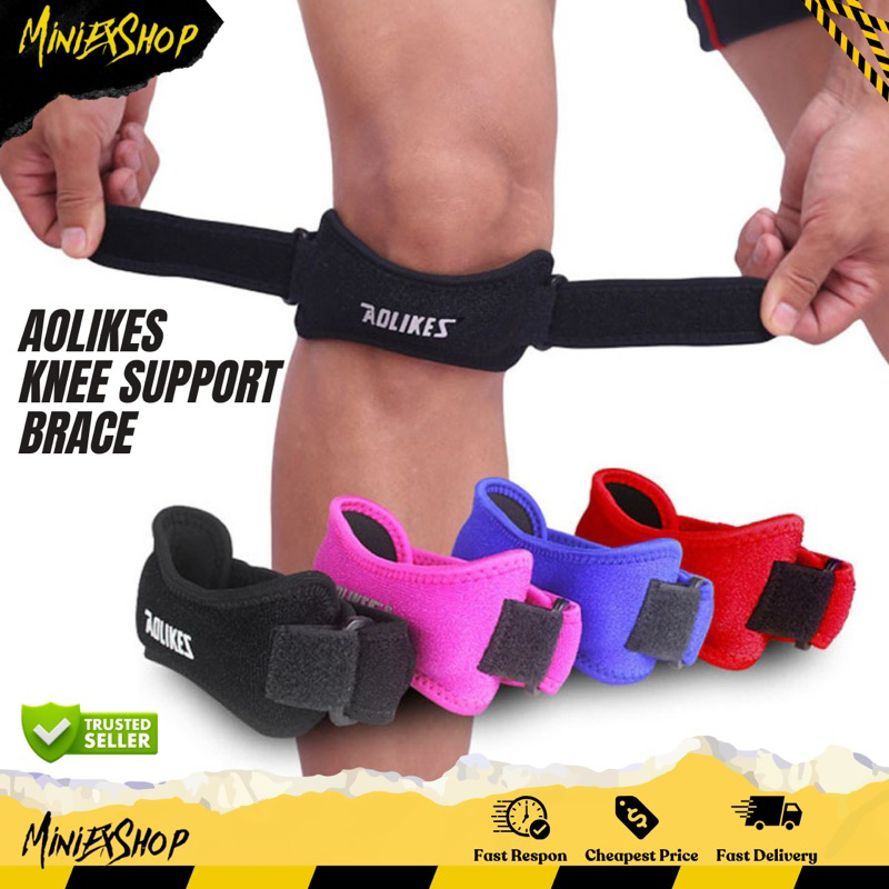 AOLIKES Knee Support Pelindung Lutut Knee Brace Pelindung Cedera Lutut Olahraga