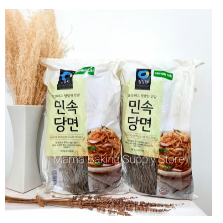 

SWEET POTATO GLASS NOODLE Bihun Sohun Ubi Japchae Korea Vermicelli 500