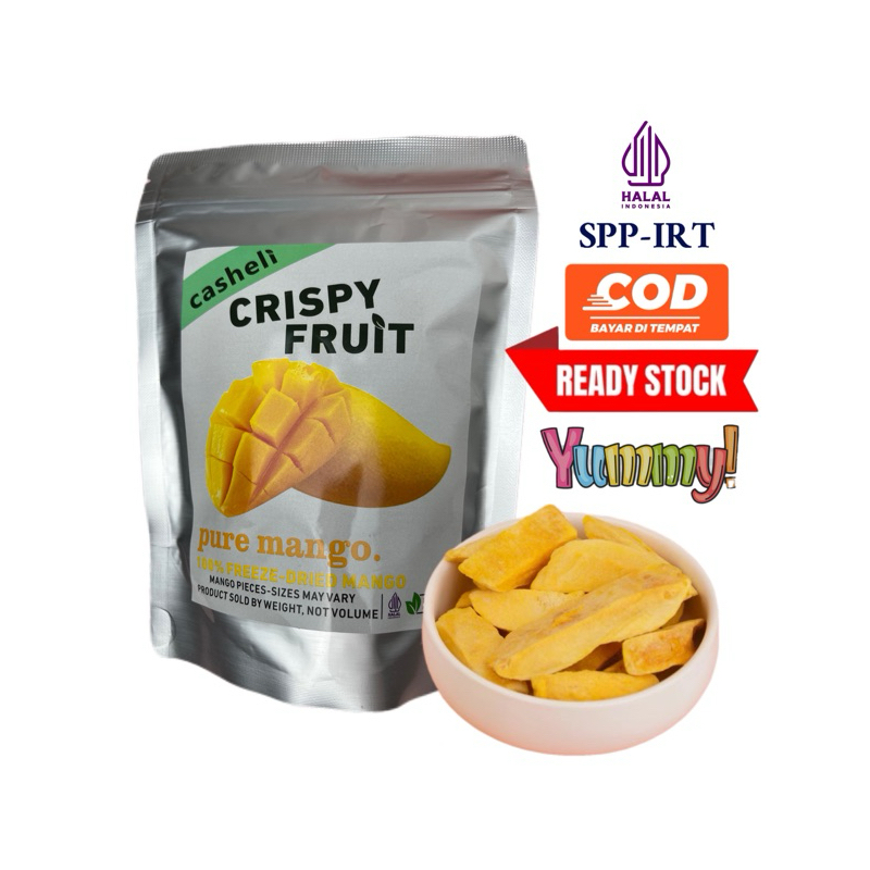 

casheli Mango Kering Crispy Freeze-Dried Camilan Food Snack