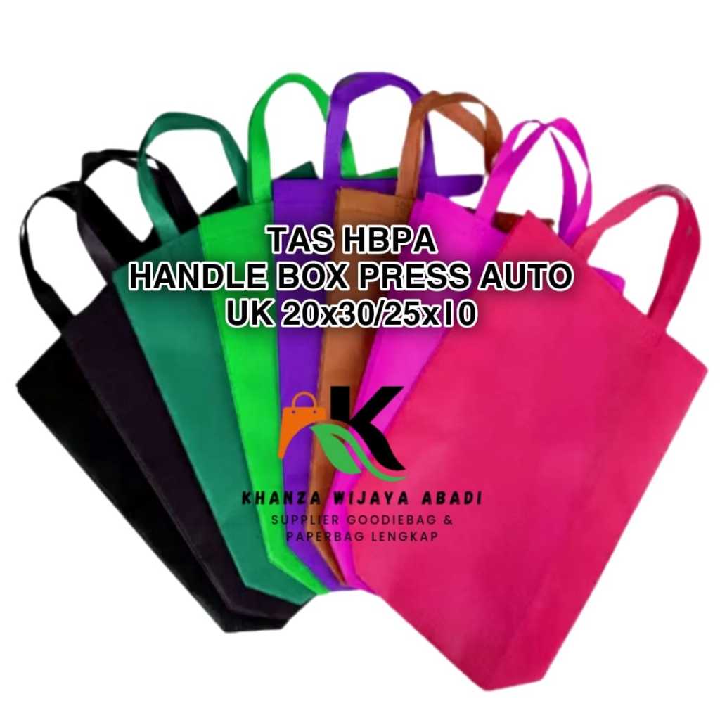 

Spunbond HBPA ukuran 20x25x10 / tas box / tas goodie bag / hampers / souvenir / harga lusinan