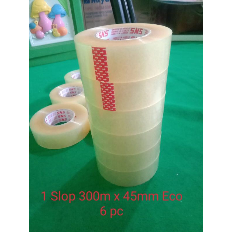 

Lakban bening 1 Slop 300m x 45mm eco SNS Sticky N Strong