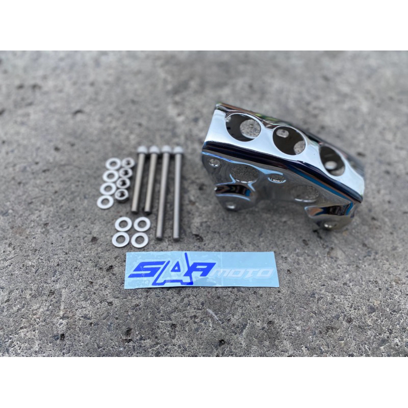 pangkon mesin gl megapro original krom set baut L stainlis pangkon mesin gl mp krom