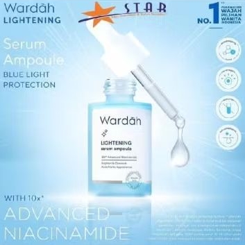 Wardah Lightening Serum Ampoule Blue Light Protection with Advanced Niacinamide