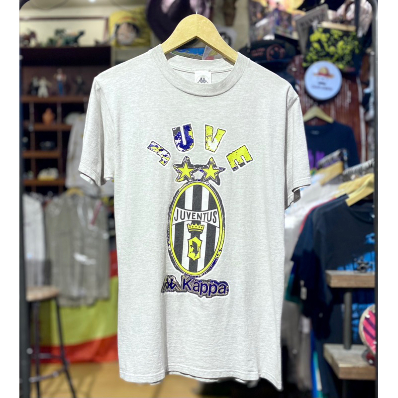 Kaos Vintage Sepak Bola Juventus  Kappa Big Logo Center Jerzees Single Stitch bekas Second