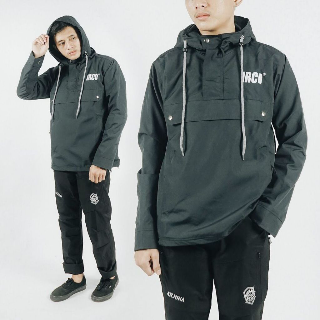 Jaket Outdoor Pria Wanita Irco Anorak Anti Air Inner Polar Tebal Hangat - Jacket Gunung Waterproof