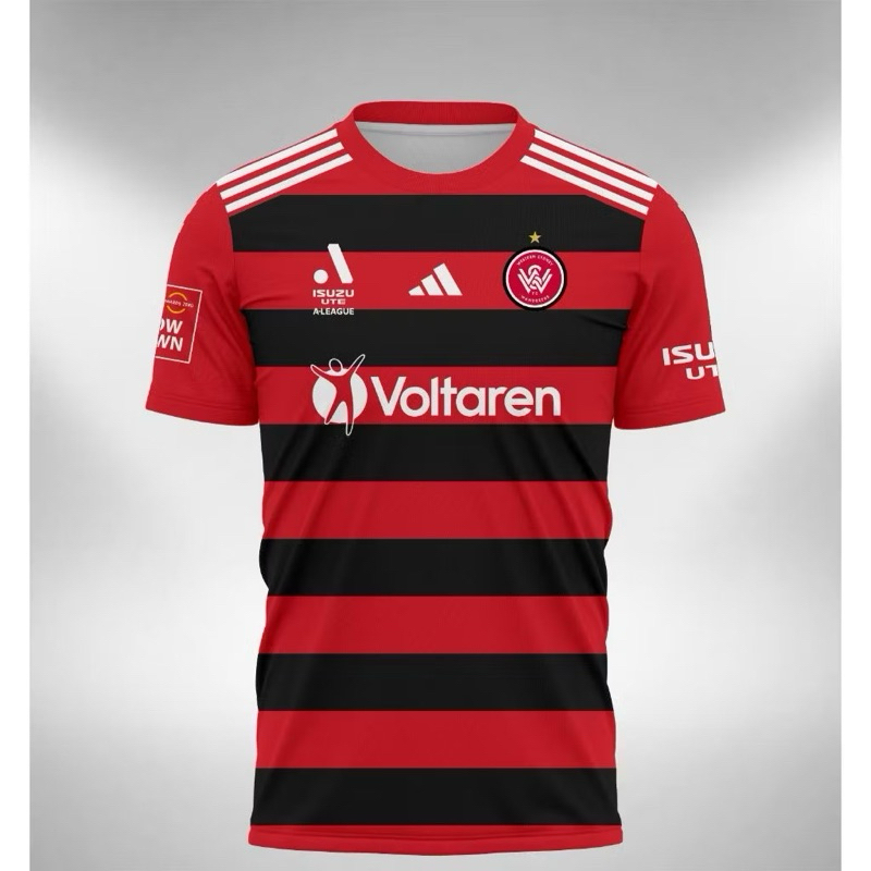 Jersey Western Sydney Wanderers FC Home 2024 2025 sepak bola