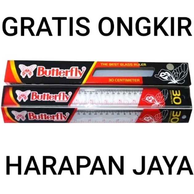 

BUTTERFLY Penggaris Plastik 30 cm