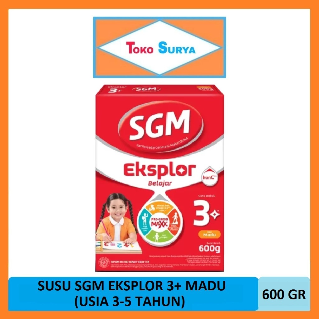 

SGM Eksplor 3+ Madu Usia 3-5 Tahun Susu Pertumbuhan Anak Bubuk 600 Gr