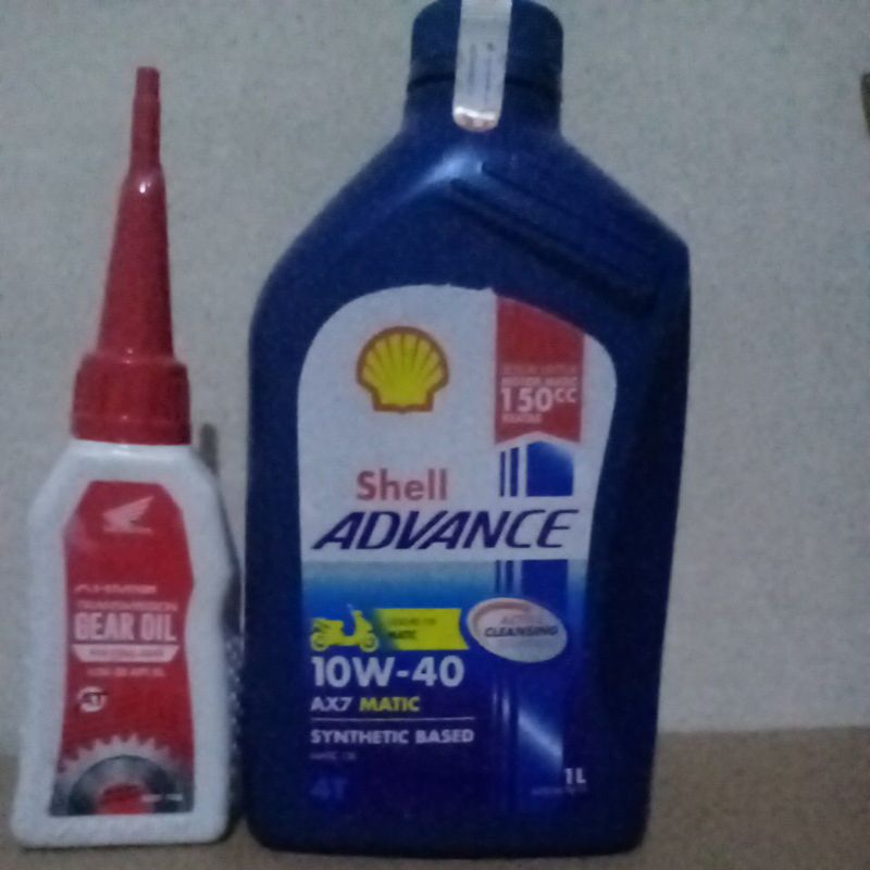 Paket OLI Shell Ax7 matic 1 liter & OLI gear Honda