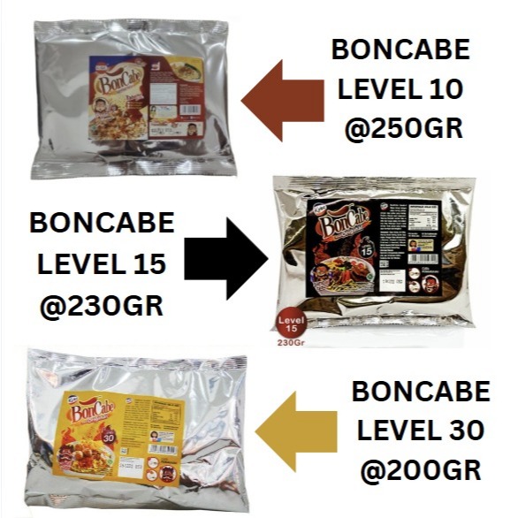 

[BISA COD] KOBE BONCABE SAMBAL TABUR BUBUK LEVEL 10 15 DAN 30 BUNGKUS BESAR
