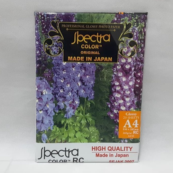 

bbTerbaru kertas foto paper profesional glossy 26 gram spectra H71