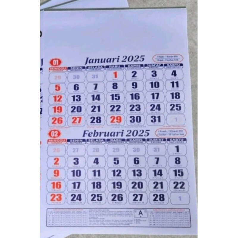 

kalender kerja dwibulan 6 lembar 2025