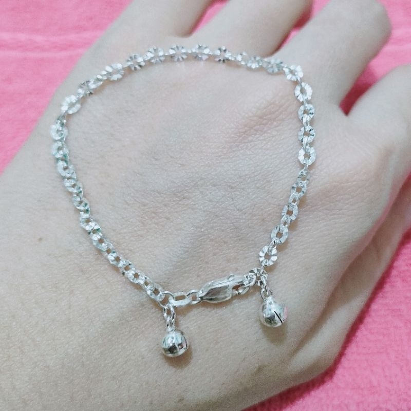 GELANG RANTAI DEWASA PERAK ASLI 925 LAPIS EMAS