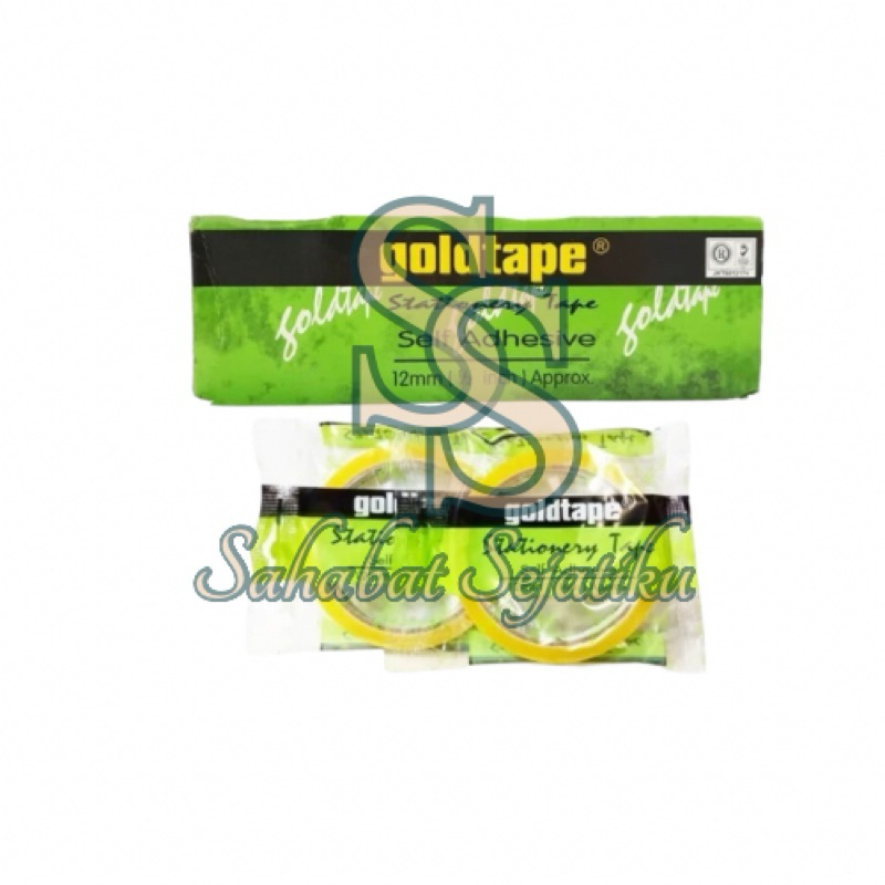 

GOLD TAPE Selotip Isolasi Kuning Serbaguna Ukuran 12 mm dan 24 mm / 1/2 inch dan 1 inch