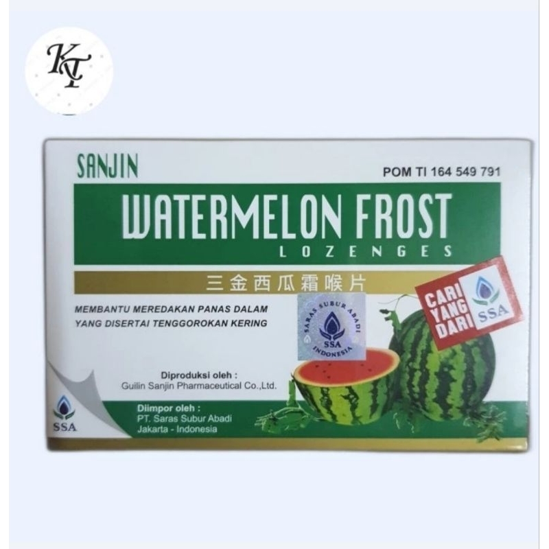 

Watermelon frost Lozenges_permen hisap untuk panas dalam dan sariawan