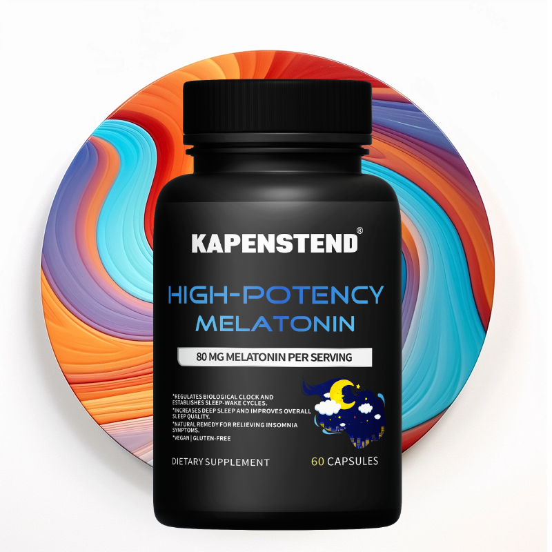 KAPENSTEND Artefak tidur melatonin, dosis efisiensi tinggi 80 mg, tidur malam yang nyenyak bukan lagi mimpi