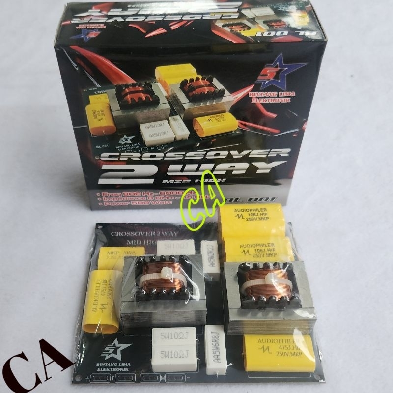 KIT DRIVER CROSSOVER 2 WAY PASIF CROSSOVER MID HIGH 500 WATT BL 001 BME
