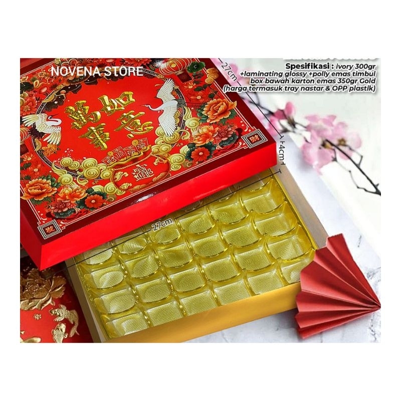 

BOX NASTAR IMLEK 36 HOLE KOTAK DUS HAMPERS CNY PINEAPPLE CAKE 36 SEKAT LUBANG