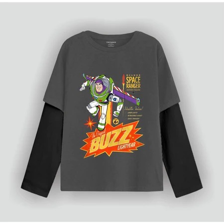 zuro - T-shirt Double layer buzz long sleeve  kaos pria wanita