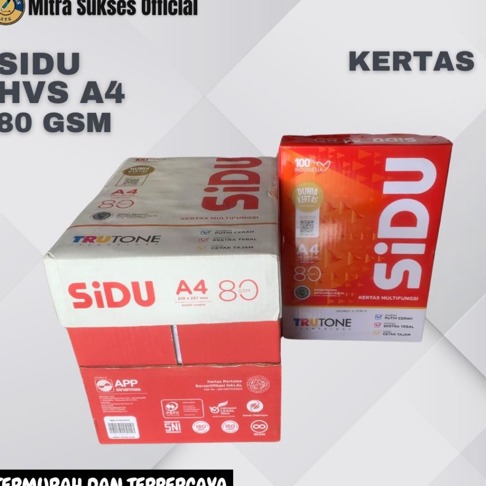 

wuReady KERTAS HVS A4 SINAR DUNIA SIDU 8 GR 1 rim D35
