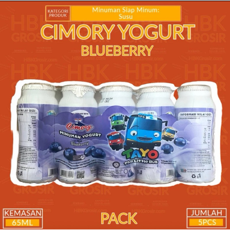

Cimory Yogurt Rasa Bluberi 65ML - Pack Isi 5Pcs