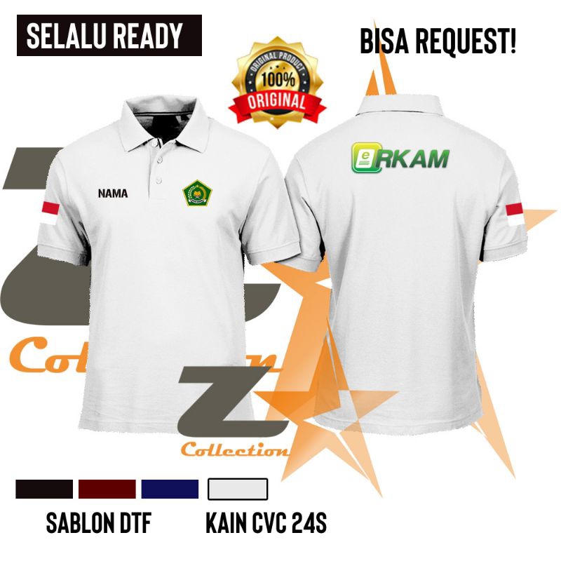 KAOS KERAH KEMENAG / KAOS ERKAM / KAOS POLO OPERATOR MADRASAH ERKAM