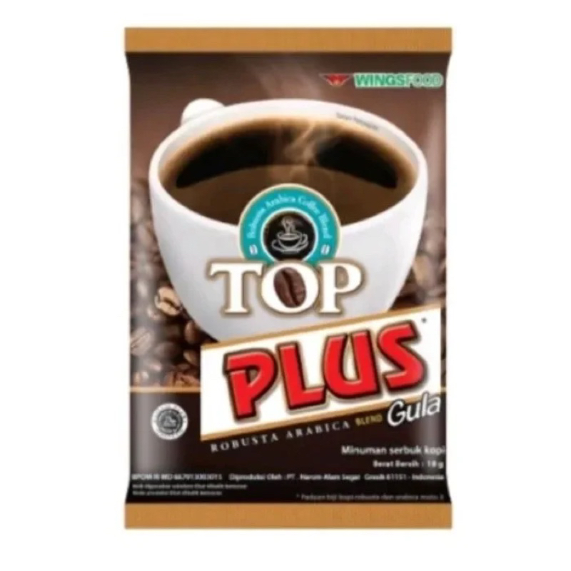 

Top Coffee Plus Gula 1 Renteng Isi 10 Sachet 18g