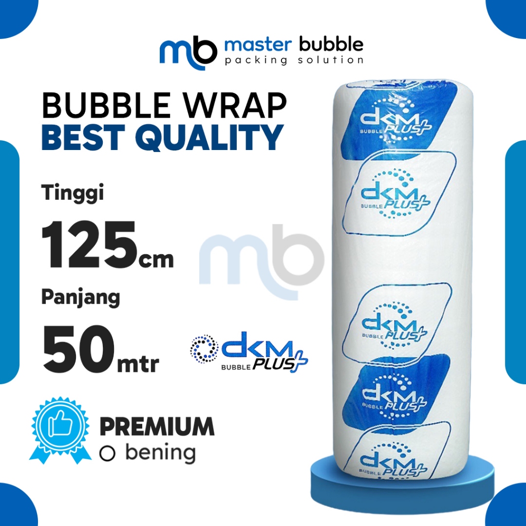 

Bubble Wrap DKM Warna BENING PREMIUM 125cm x 50meter / Plastik Packing Pembungkus Paket Online Shop