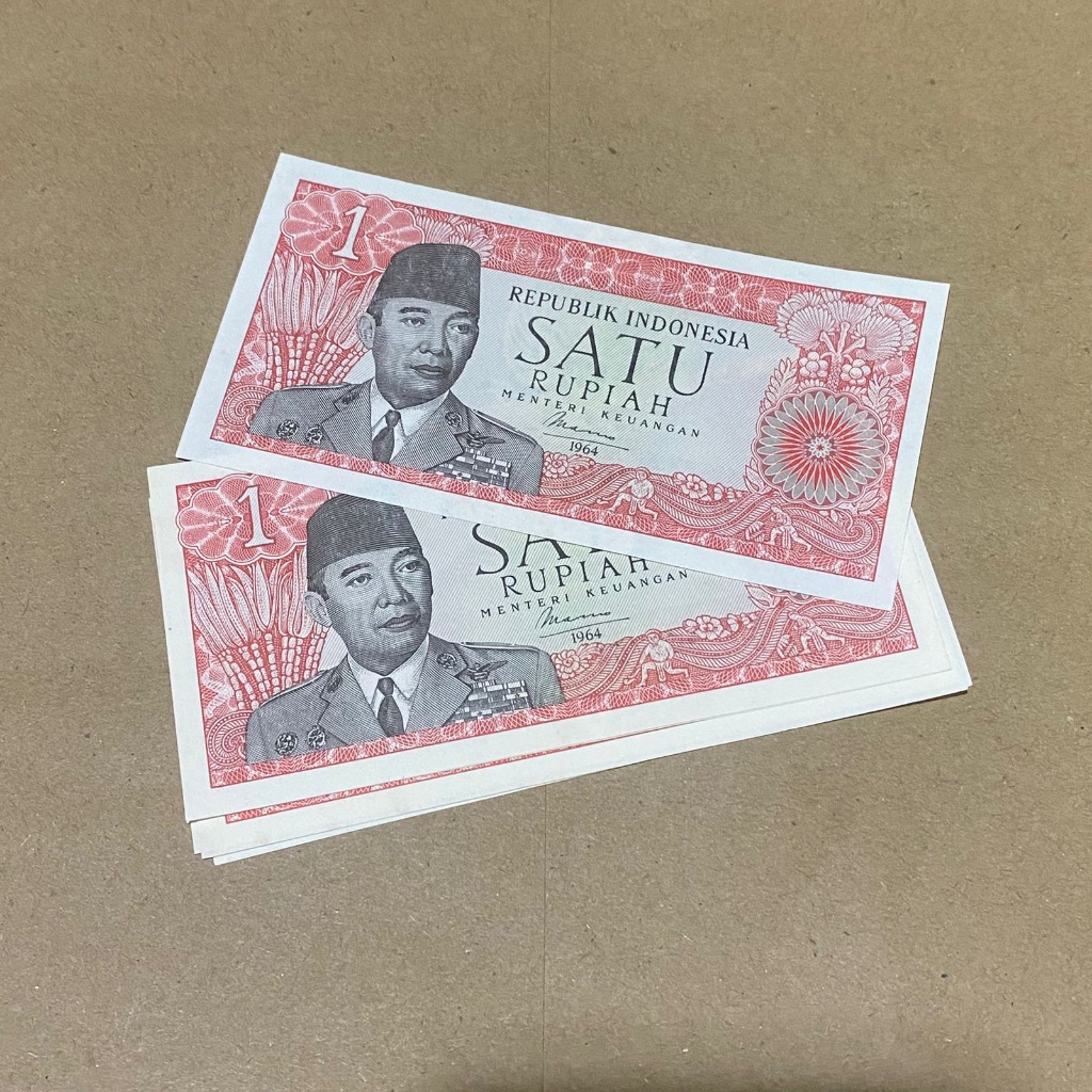 1 RUPIAH SOEKARNO 1964 GRESS/UNC