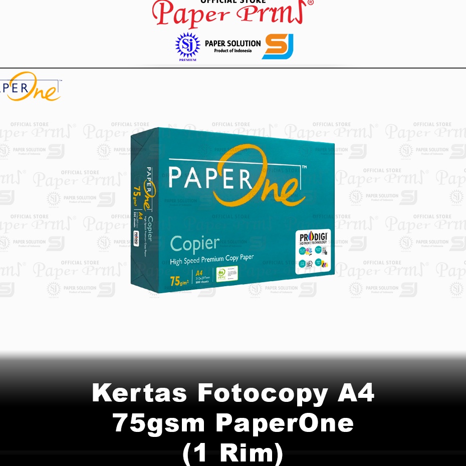 

aw Seller Kertas Fotocopy HVS A4 75gr PaperOne 1 Rim I91