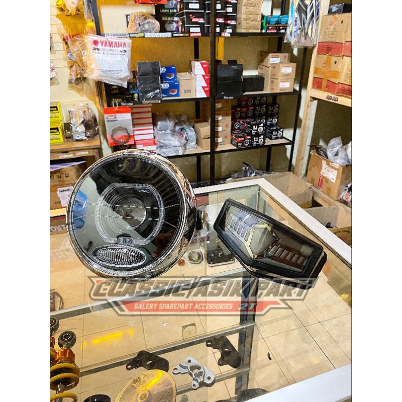 Lampu depan biled bulat rx king peredam set stoplamp led rx king new