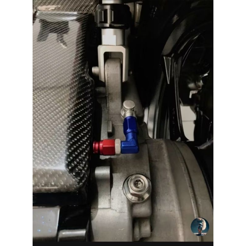 Nepel Cnc+Piting L 90° Hawa Gardan Nouvo Z Nouvo Lele Mio Yg Pake Cvt Nouvo- Bahan Aluminium Full Cn