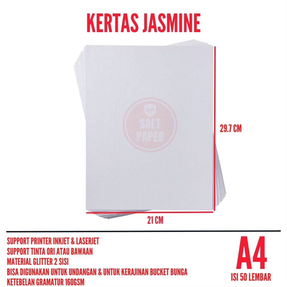 

w6Readystock Kertas Jasmine A4 isi 5 lembar Kertas Jasmine Paper Flower Kertas Jasmin E58