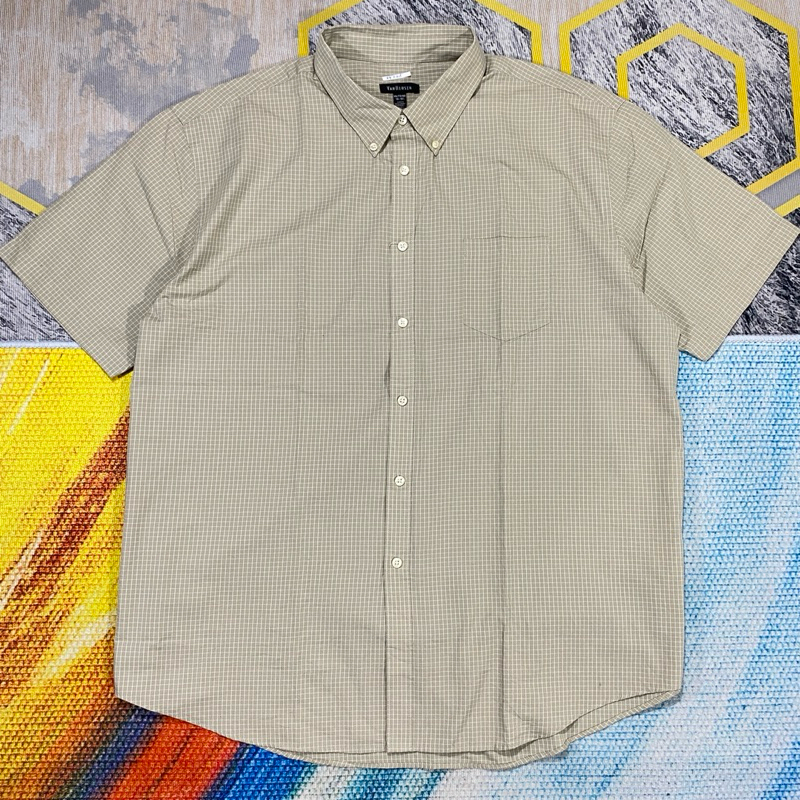 Kemeja Van Heusen Lengan Pendek Kotak-Kotak Size Fit ke XXXL