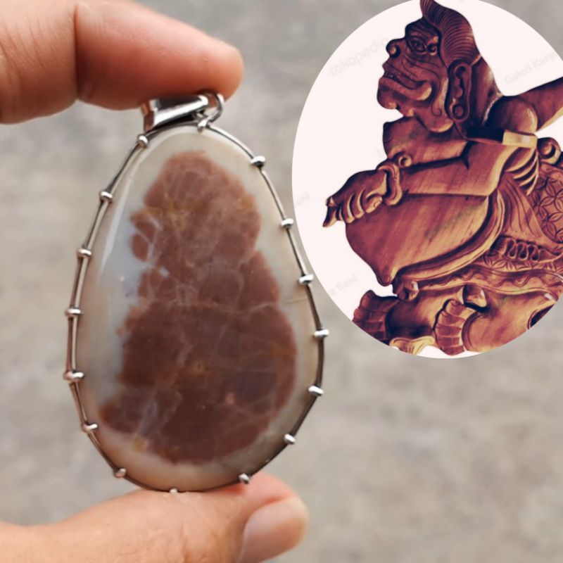 Batu Gambar Semar - Jasper Gambar Semar. Bukan Batu Blue Sapphire Ceylon Ruby Birma Berlian Eropa Al