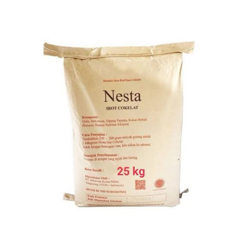 

NESTA Irot Cokelat / Isian Roti Rasa Cokelat 25 kg