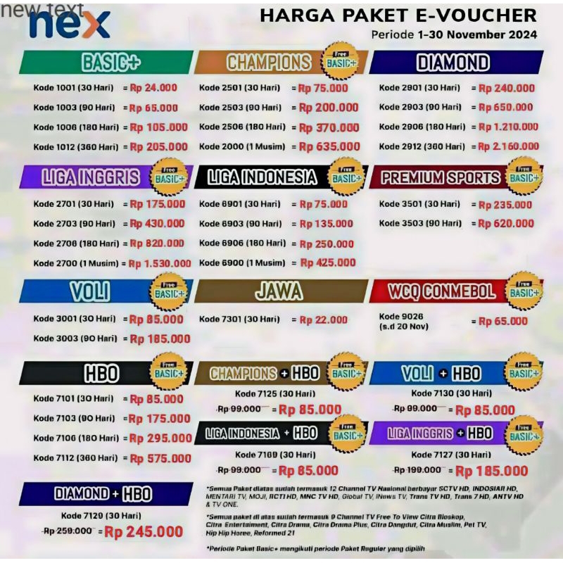 Paket basic Nex Parabola