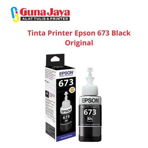 Tinta Printer Epson 673 Black Original - Tinta Epson 673 Hitam Original untuk Hasil Cetak Jernih